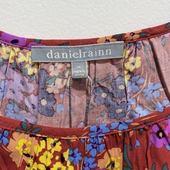 Daniel Rainn Persephone Pleated Hem Top M589 RED /Medium 🌟 - Picture 2 of 7